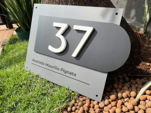 Algarismo Residencial Acm com Pvc - 2 Dígitos 60x45