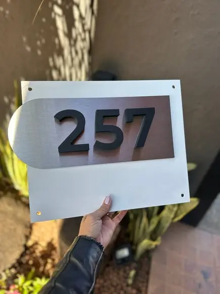 Algarismo Residencial Acm com Pvc - 3 Dígitos 60x45
