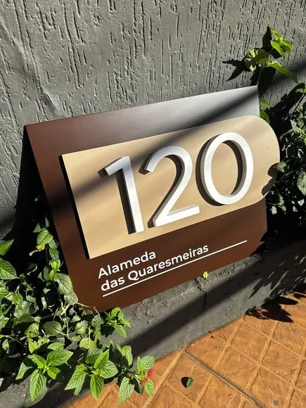 Algarismo Residencial Acm com Pvc - 3 Dígitos 60x45