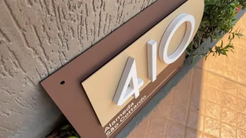 Algarismo Residencial Acm com Pvc - 3 Dígitos 60x45