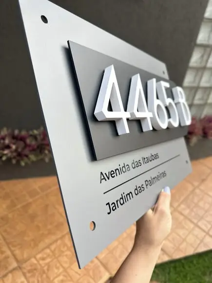 Algarismo Residencial Acm com Pvc - 5 Dígitos 60x45