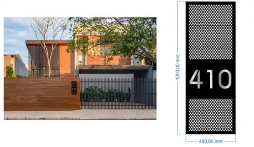 Algarismo Residencial Acm Estruturado - 3 Dígitos 120x45