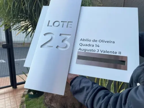 Algarismo Residencial Acm+inox Abertura para Carteiro 60x55