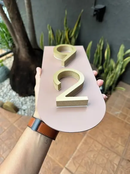 Algarismo Residencial Acrílico com Pvc - 2 Dígitos 12,5x30cm