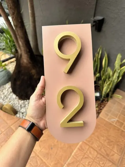 Algarismo Residencial Acrílico com Pvc - 2 Dígitos 12,5x30cm