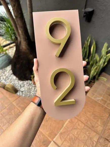 Algarismo Residencial Acrílico com Pvc - 2 Dígitos 12,5x30cm