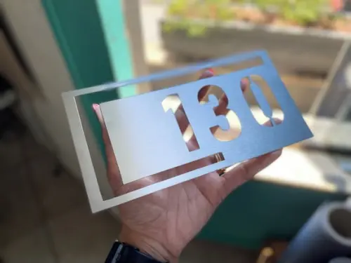 Algarismo Residencial Inox - Personalizado 20x10