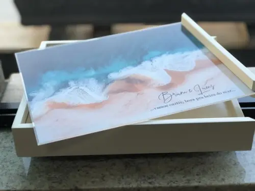 Estojo de Homenagem mdf + Acrílico - 30x24cm