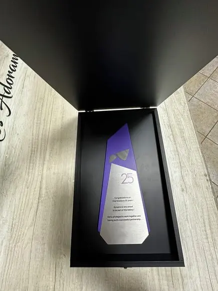 Estojo de Homenagem mdf + Pvc + Inox