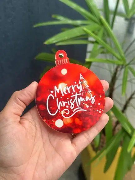 Kit 10 Bolas Enfeite de Natal Personalizado