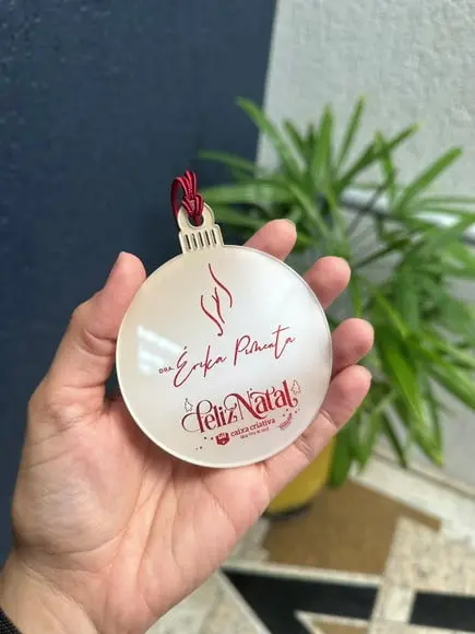 Kit 10 Bolas Enfeite de Natal Personalizado