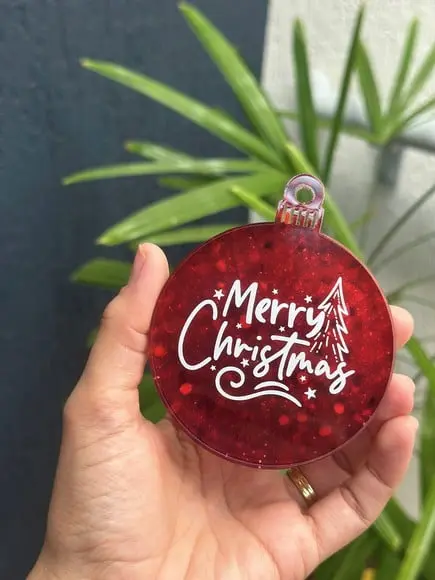 Kit 10 Bolas Enfeite de Natal Personalizado