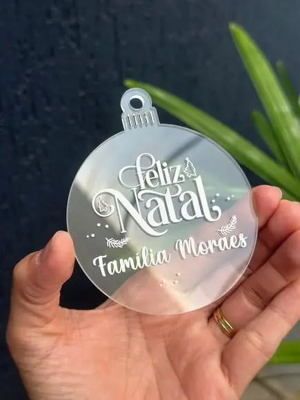 Kit 10 Bolas Enfeite de Natal Personalizado
