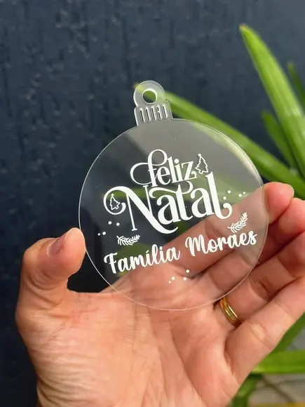 Kit 10 Bolas Enfeite de Natal Personalizado