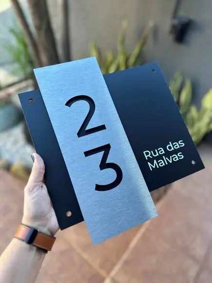 Kit Personalizado 2 Algarismos + 1 Placa de Identificação