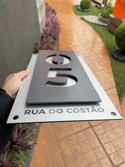 Número para Casa Acm com Acm - 2 Dígitos 20x40