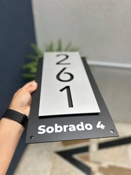 Número para Casa Acm com Acm - 3 Dígitos 20x40