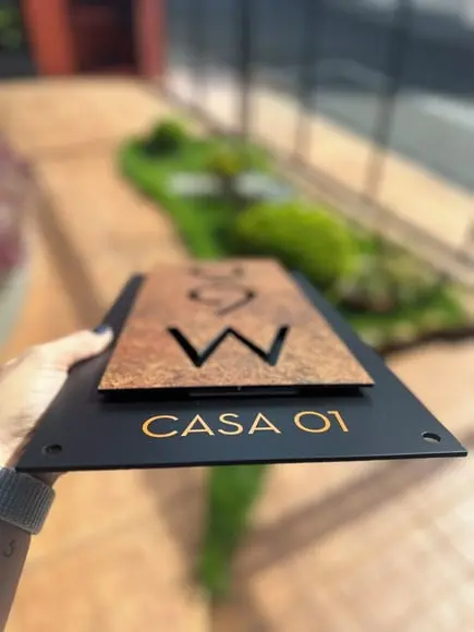 Número para Casa Acm com Acm Corten - 3 Dígitos 20x40