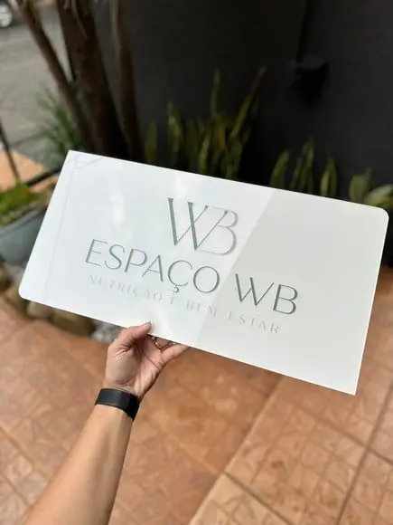 Placa Comércio Acrilico - Efeito Cristal 40x24 Impressão Uv