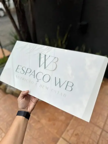 Placa Comércio Acrilico - Efeito Cristal 40x24 Impressão Uv