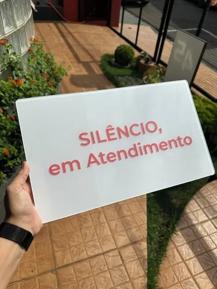 Placa Comércio Acrilico - Efeito Cristal 40x24 Impressão Uv
