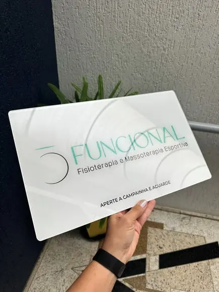Placa Comércio Acrilico - Efeito Cristal 40x24 Impressão Uv