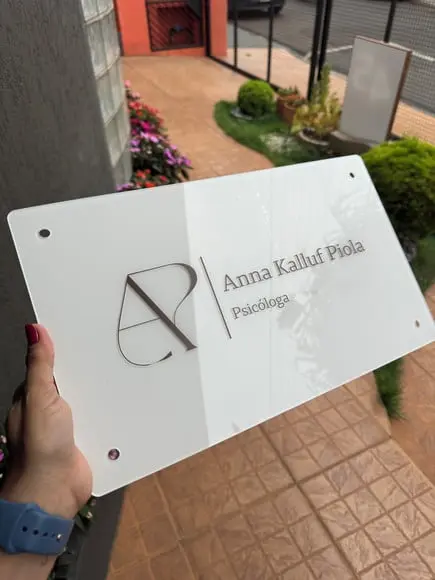 Placa Comércio Acrilico - Efeito Cristal 40x24 Impressão Uv