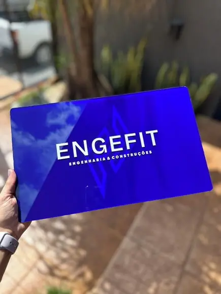 Placa Comércio Acrilico - Efeito Cristal 40x24 Impressão Uv