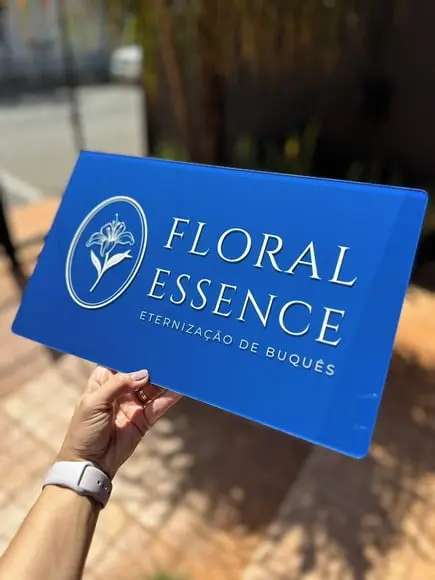 Placa Comércio Acrilico - Efeito Cristal 40x24 Impressão Uv