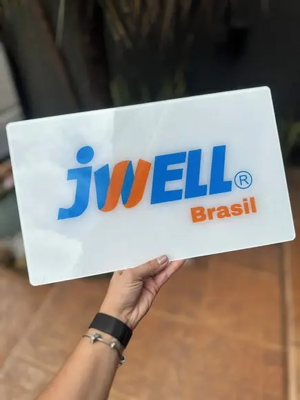 Placa Comércio Acrilico - Efeito Cristal 40x24 Impressão Uv