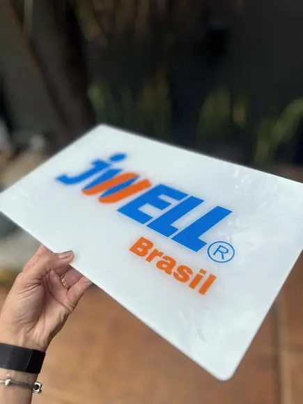 Placa Comércio Acrilico - Efeito Cristal 40x24 Impressão Uv