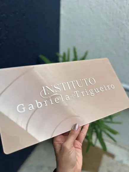 Placa Comércio Acrilico Adesivo Frontal 40x20 Impressão Uv