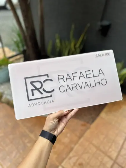 Placa Comércio Acrilico Adesivo Frontal 40x20 Impressão Uv