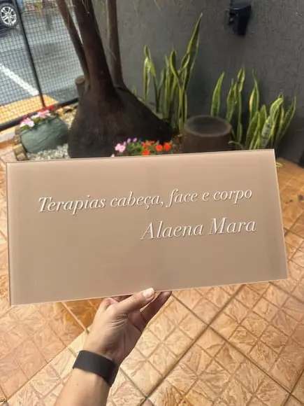 Placa Comércio Acrilico Adesivo Frontal 40x20 Impressão Uv