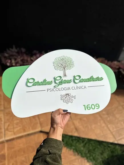 Placa de Clínica Acm Sobreposição em Acrílico 30x50 Orgânica