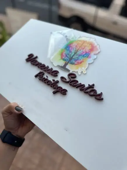 Placa de Clínica Acm Sobreposição em Acrílico 53x28cm