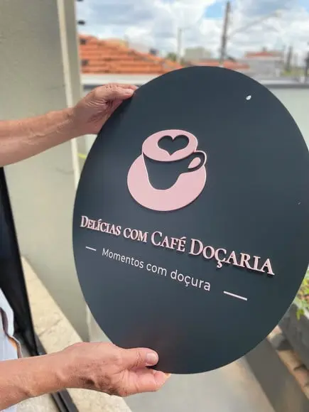 Placa de Comércio - Frente e Verso 50x50