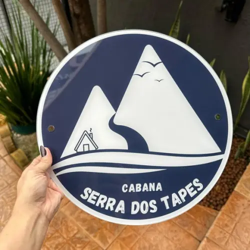 Placa de Comércio -acrílico Frente 35x35