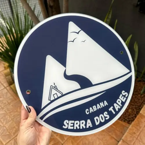 Placa de Comércio -acrílico Frente 35x35