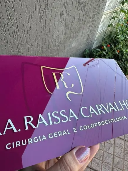 Placa de Comércio Acrílico - Aplicação Adesivo Frontal 30x15