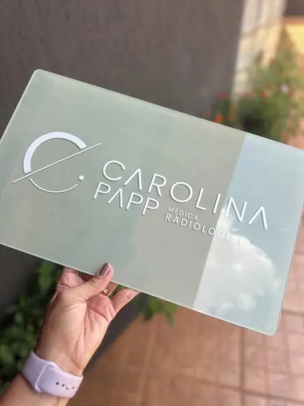 Placa de Comércio Acrílico - Aplicação Adesivo Frontal 40x24