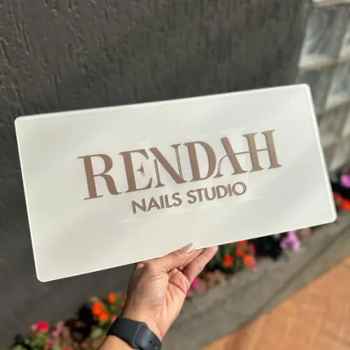 Placa de Comércio Acrílico - Aplicação Adesivo Frontal 40x24
