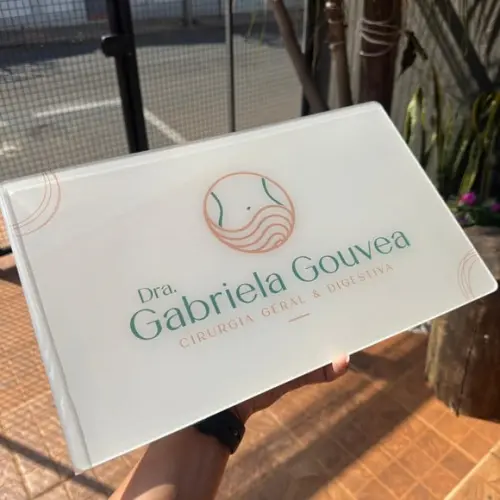 Placa de Comércio Acrilico - Efeito Cristal 40x24