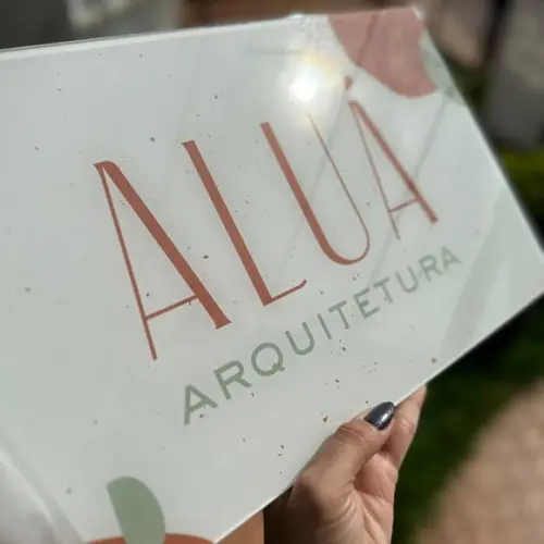 Placa de Comércio Acrilico - Efeito Cristal 40x24