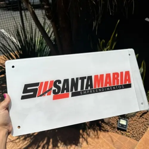 Placa de Comércio Acrilico - Efeito Cristal 40x24