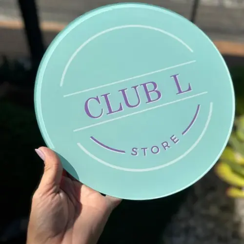 Placa de Comércio em Acrílico - Frente 25x25