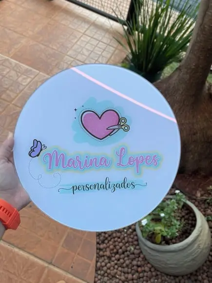 Placa de Comércio em Acrílico - Frente 30x30