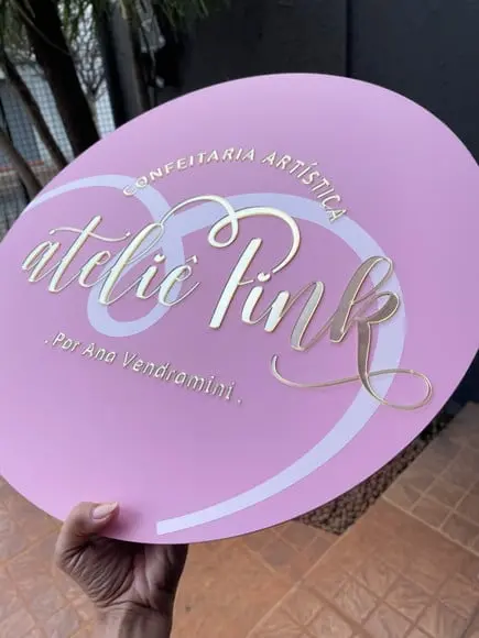 Placa de Comércio em Acrílico - Frente 60x60