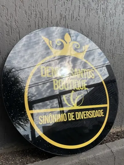 Placa de Comércio em Acrílico - Frente 65x65