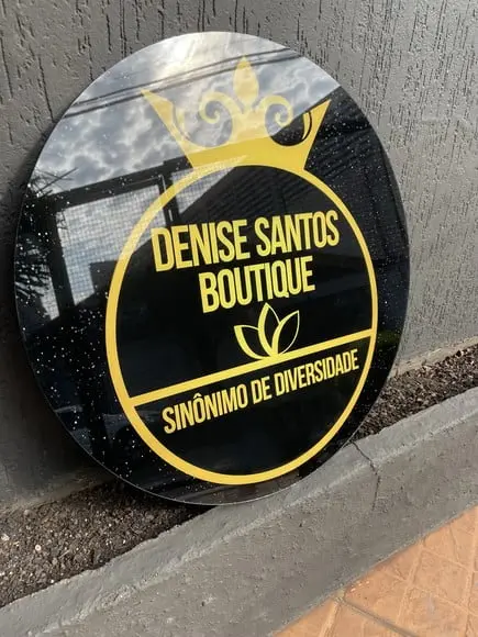 Placa de Comércio em Acrílico - Frente 65x65